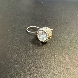 Elegant Single Silpada Silver Crystal Drop Earring